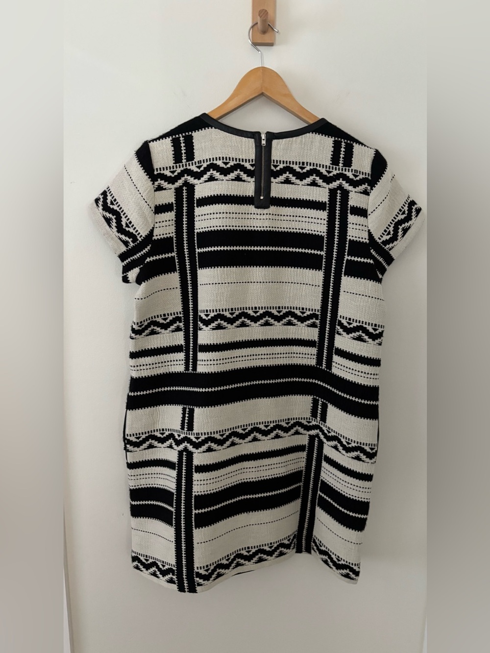 Madewelll Geo Jacquard Dress NWT Black/White Size 12 - Picture 4 of 9